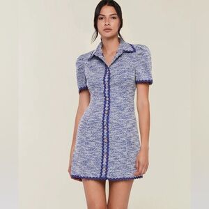 Scallop button down dress